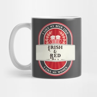 Irish & Red Beer Mug